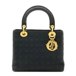 Christian Dior Lady Cannage handbag tote bag Black